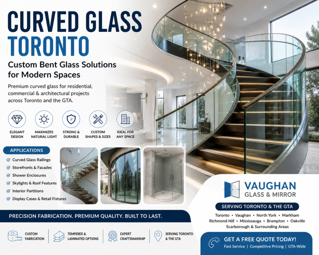 Curved Glass Toronto – Custom Bent Glass Solutions for Modern Spaces