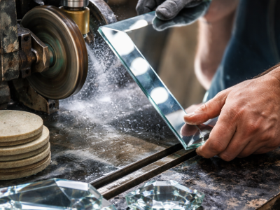 glass and mirror bavelling