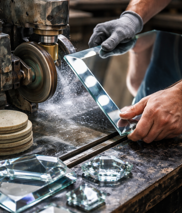 glass and mirror bavelling