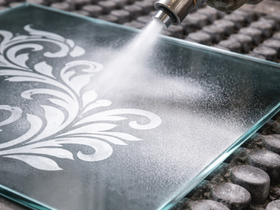 glass sand blasting